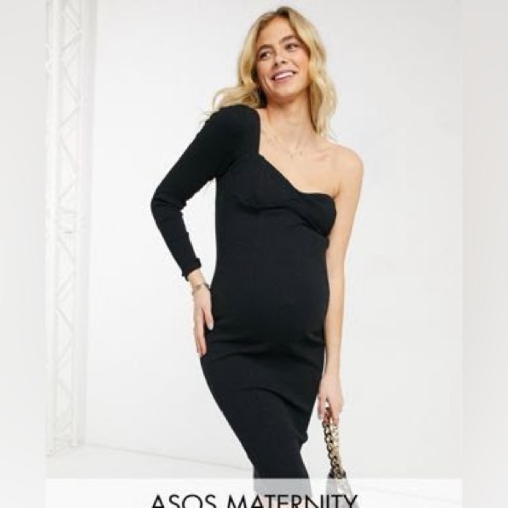 ASOS One Shoulder Maternity Cocktail Dress